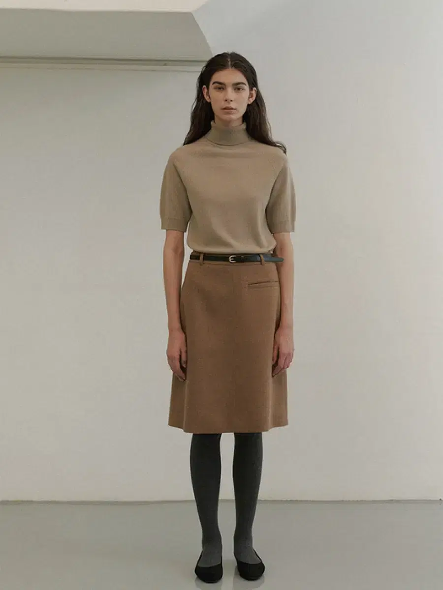 lo61 치마 maggie wool skirt tan brown M사이즈